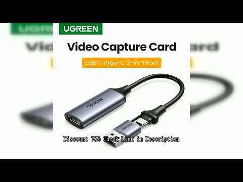 UGREEN Video Capture Card 4K HDMI to USB/Type-c Video Grabber for PC Computer Camera Gaming Live Str