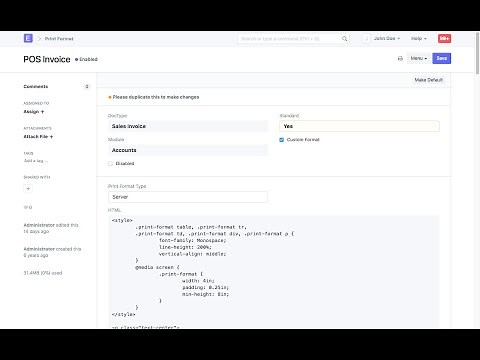 29. Build Custom Print Format - Frappe ERPNExt