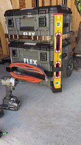 2M views · 10K reactions | Adding some of the accessories to the @flexpowertoolsna StackPack • This is the level holder, it all connects very simply • More to come . . . #tool #toolstorage #flextools #stackpack #construction | Kruger Construction | Facebook