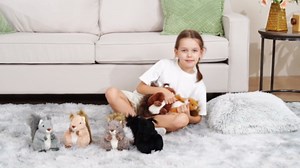 MaoGoLan 3Pcs Squirrel Stuffed Animals,Bulk Realistic Squirrel Plush Toys,7 inches Adorable and Fluffy Woodland Plushies Gift for Kids,Boys,Girls,Forest Animal Lover