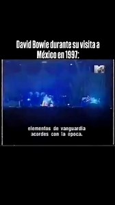 29K views · 829 reactions | David Bowie charla en entrevista durante su única visita a CDMX en 1997, con algunas imagenes de su presentación en el Foro Sol. | Behind the Songs | Facebook