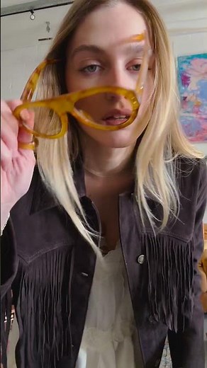 a 70s dream in our Fringe Out Suede Jacket