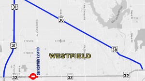 State Road 32 closing for construction near Westfield