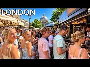 🇬🇧 LONDON HEATWAVE WALK 🔥 There's a Market in London Everyone Should Visit | Greenwich Market (4K)