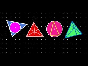 The 4 Centers of a Triangle - Incenter, Centroid, Orthocenter, and Circumcenter