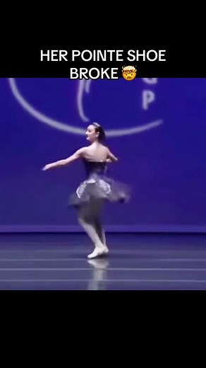 Ballerina's Pointe Shoe Mishap During Performance