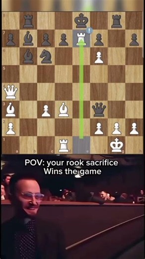 Brilliant Rook sac wins on the spot, but how⁉️#chess