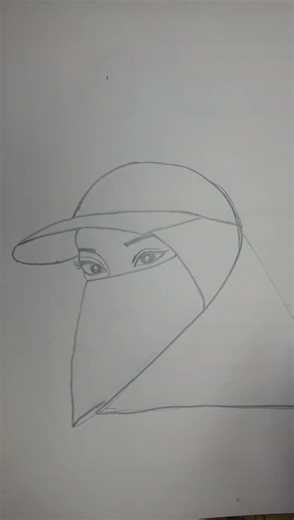 güzel eşarplı kadın çizimi | How to draw Girl with cap | Hijab Girl drawing| Muslim girl drawing|
