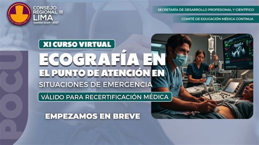 🚑 𝐄𝐋𝐄𝐕𝐀 𝐓𝐔 𝐂𝐀𝐏𝐀𝐂𝐈𝐃𝐀𝐃 𝐑𝐄𝐒𝐎𝐋𝐔𝐓𝐈𝐕𝐀 𝐄𝐍 𝐄𝐌𝐄𝐑𝐆𝐄𝐍𝐂𝐈𝐀𝐒 𝐂𝐎𝐍 𝐔𝐍𝐀 𝐇𝐄𝐑𝐑𝐀𝐌𝐈𝐄𝐍𝐓𝐀 𝐈𝐍𝐃𝐈𝐒𝐏𝐄𝐍𝐒𝐀𝐁𝐋𝐄‧ La ecografía en el punto de atención - POCUS se ha convertido en un estándar internacional en la atención de urgencias. Dominarla no solo optimiza diagnósticos, sino que cambia completamente la forma en que afrontas escenarios de alto riesgo. 🩺 En este XI Curso Virtual, aprenderás técnicas actualizadas, interpretación inmediata, aplicación de pr