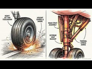 🔵​✈️ Understanding Aircraft Landing Gear: Hydraulics, Shock Struts, & Maintenance 🚁