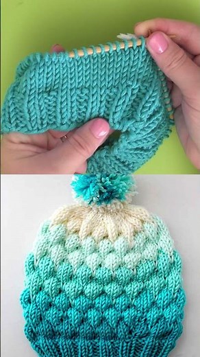 My Popular Bubble Beanie Hat #bubblebeanie #bubblestitch #studioknit #knittingpattern