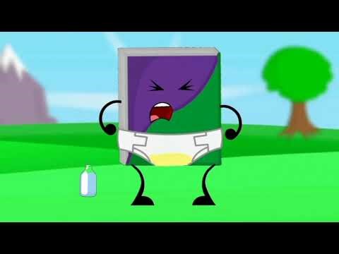 Object Overload: Casey Pee on his Diaper Normal & Reversed (BFDI Wearing a Diaper)