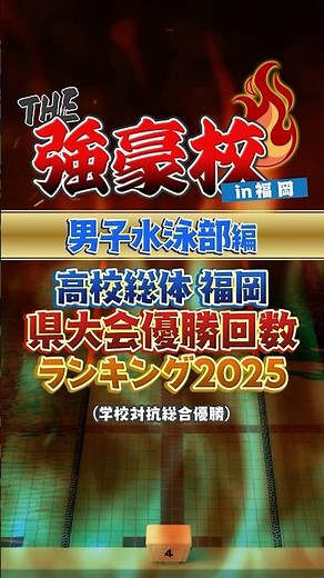 THE強豪校in福岡《男子水泳部編》高校総体福岡県大会優勝回数ランキング2025 #shorts
