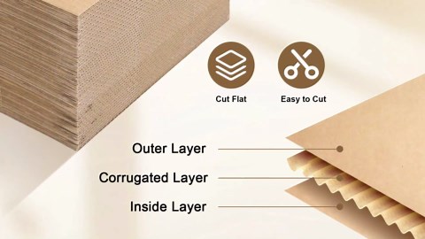 Corrugated Cardboard Sheets 6x9 inches, 50 Pack 1/8" Thickened Flat Cardboard Inserts for Packing, Mailing, DIY Crafts