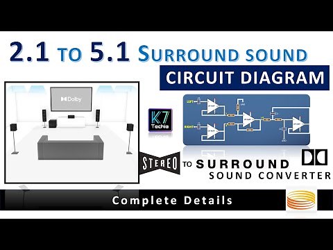 2.1 to 5.1 surround sound circuit diagram | Surround sound decoder | Surround sound circuit Diagram.