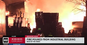 Chicago firefighters battle large industrial building fire for overnight on South Side