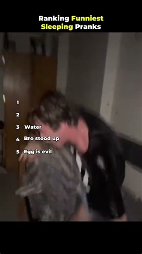 Ranking Top 5 Funniest Sleeping Pranks 🤣 #funnyvideos #funny #ranking #prank #memes