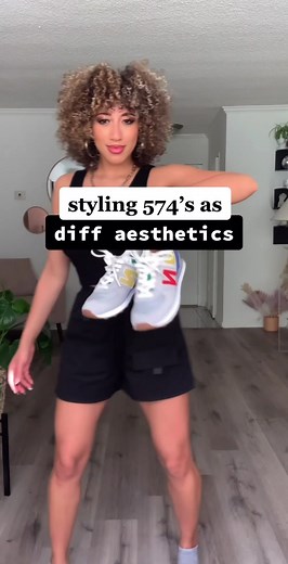 Serving up different aesthetics in the 574 @savanna.lowe #newbalance #574