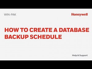 How to Create Database Backup Schedule in WIN-PAK