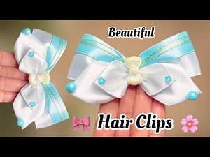 Bow Hairclip｜How to make satin ribbon Hair Accessories｜Easy Tutorial｜Beginner Friendly