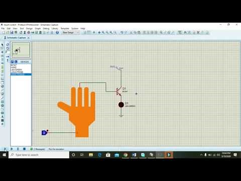 how to make a touch switch simulation in proteus