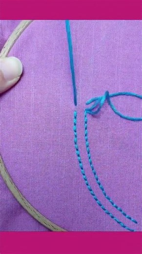 Hand embroidery tutorial—simple, neat, and beautiful #embroidery #handmade #needlework #sewingskills