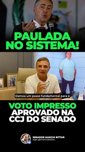 273K views · 43K reactions |  SIGA: @MARCIOBITTAR_ ↩️ A Comissão de Constituição e Justiça do Senado APROVOU a inclusão do voto impresso auditável no texto-base do novo código eleitoral. Assista ao vídeo, deixe sua opinião nos comentários e ajude a compartilhar. | Marcio Bittar | Facebook
