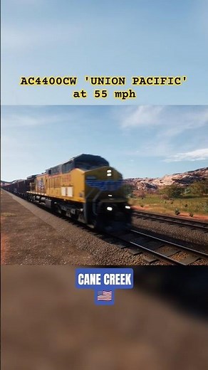 AC4400CW @ 55 mph #shorts #unionpacific #usarailway #trainspotting #trainsimworld #shortvideo #tsw6