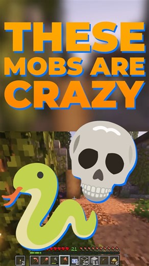 I Was NOT Ready for This Mob 🐍💀 - Minecraft Hardcore #funnygaming #gaming #gamingshorts