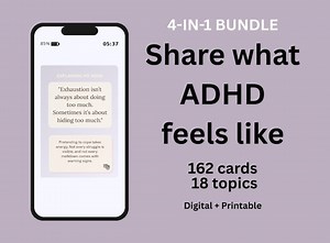ADHD & Audhd Communication Cards Bundle: Task Paralysis and Rejection Sensitivity Tools - Etsy