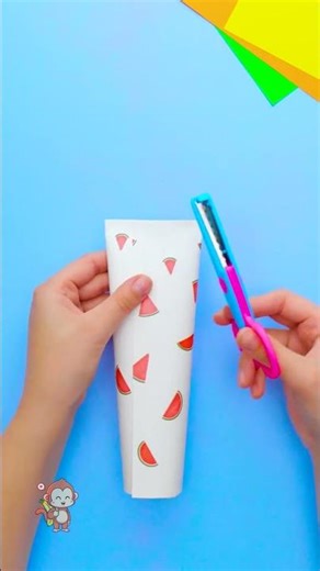 😎 DIY Pencil Case from Paper! ✂️🎒 So Cool! #Shorts
