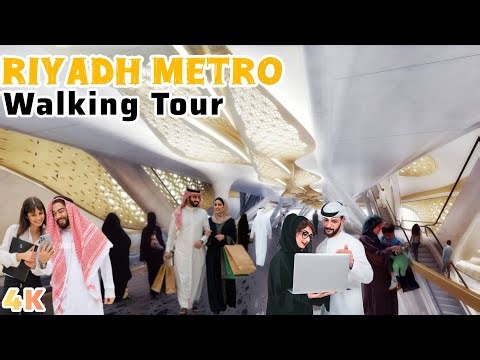 Ultimate 4K Walking Tour Riyadh Metro! Explore Modern Saudi Arabia 🇸🇦