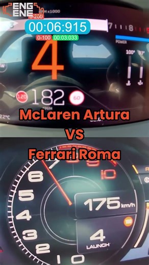 Mclaren Artura vs Ferrari Roma #Shorts