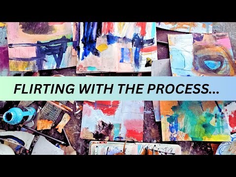 SMALL EXPRESSIVE ABSTRACT WORKS ON PAPER (THE MANY STAGES OF THE PROCESS)