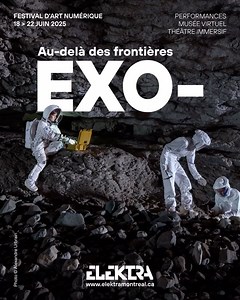 Performances audiovisuelles, théâtre urbain immersif, musée en réalité virtuel… La programmation du festival ELEKTRA 2025 est sortie ! 🔥 🪩 Trois soirées de performances audiovisuelle avec une programmation locale et internationale qui explore les rapports entre corps et technologies à travers des dispositifs immersifs. [20$ par soirée / 15$ pour les étudiant·es / 3 soirées 50$] 🧑‍🚀 Une mission d’exploration urbaine en combinaison spatiale pour repenser la présence humaine et la vie planétair