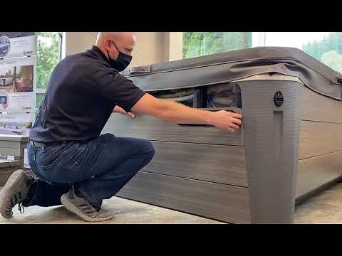 How to open the equipment compartment on Hot Spring Highlife Collection hot tubs.