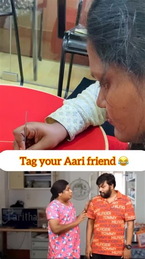 KeeRthi’s Design space on Instagram: "Aari work parithabangal😂🙆🏼‍♀️#fashiondesigner✨ @rocky.rajesh.33 😂 #Garmentconstruction#practisemakesperfect #fashiondesignerfashiondesignerlife"