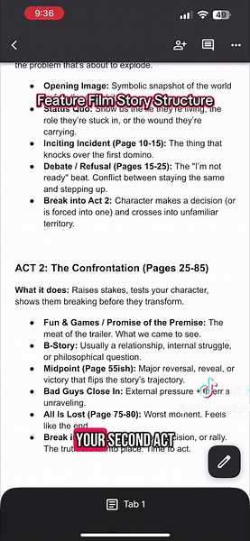 Understanding Act Structures in Feature Film Scripts