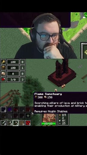 Minecraft RTS Mod: Building, Gathering, and Conquering! #shorts