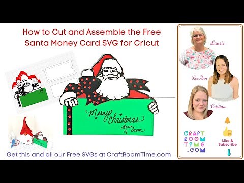 How to Cut and Assemble Free Santa Money Holder SVG for Cricut