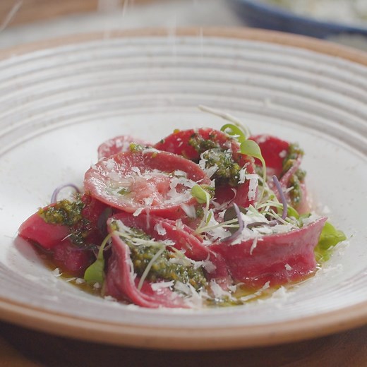 I've got the beet...pasta recipe just for you ! Filled with goat cheese this vibrant pasta will wow at dinner this week ! Full Recipe: https://www.gordonramsay.com/gr/recipes/beetcappelletti | Gordon Ramsay