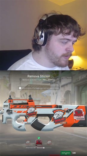 @FlareyCS removes iBUYPOWER sticker by accident.