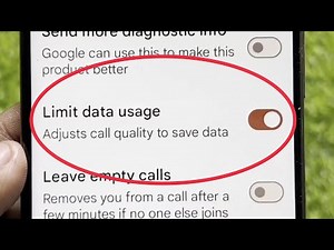 Limit data usage in Google Meet App