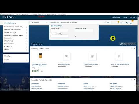 SAP Business ByDesign - Ariba Catalog Integration