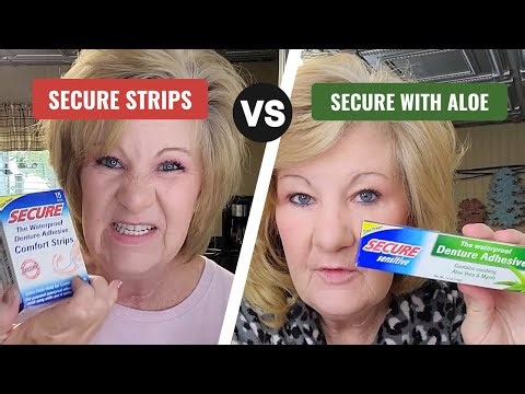 Secure Denture Adhesive Strips VS Secure Denture Adhesive With Aloe