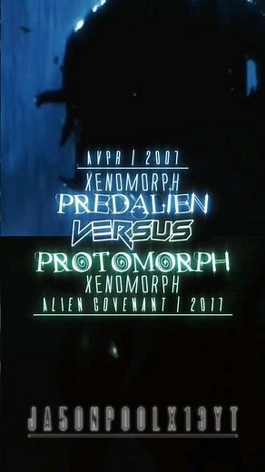 Predalien (AVPR) Vs Protomorph (Covenant) #alienvspredator #avp #xenomorph #vs #shorts #edit