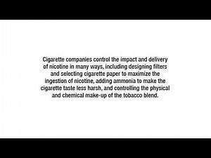 Manipulation for nicotine delivery Big Tobacco ad