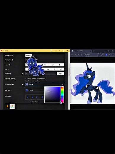 Creando a la Princesa Luna en Pony Town