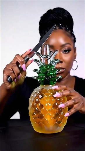 Hello… and welcome to Eating with A.I. 🤫🍴 Tap in for the most satisfying glass fruit ASMR ✨