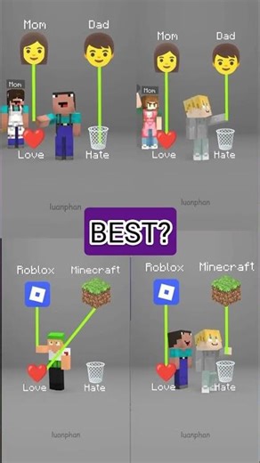 At Home or to go to school And Minecraft vs Roblox #shorts #funny #animation #luanphan